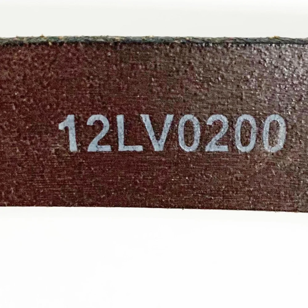 Levi’s Leather Brass Toned Engraved Hardware Squared Belt Buckle Size L 🟤🟡